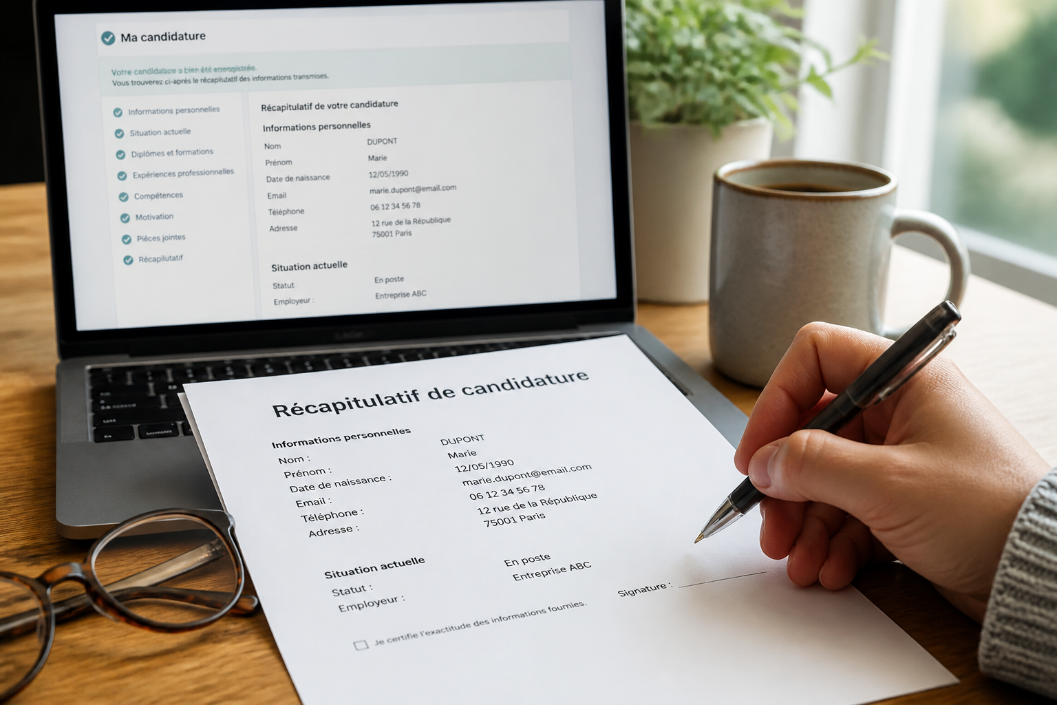 Candidature signée : à quoi sert vraiment le récapitulatif ?